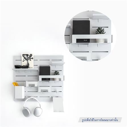แผ่นชั้นวางของเหล็ก SPACEMAKER 25X8.9X5.1 ซม. สีเทา_2