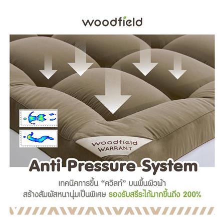 แผ่นรองนอน 5 ฟุต WOODFIELD WARRANT สี DARK BROWN_4