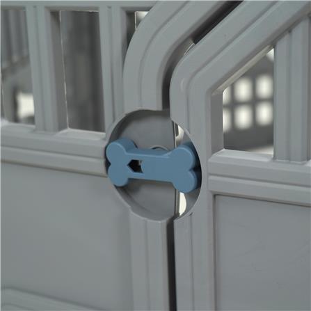 รั้วสัตว์เลี้ยง 6 เหลี่ยม DPETT 172x151 ซม. สีเทา_2