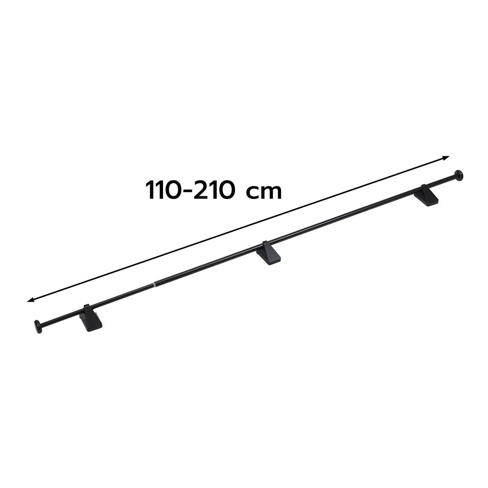 รางเหล็ก ยืดหด HOME LIVING STYLE COLLE 110-210 ซม. สีดำ