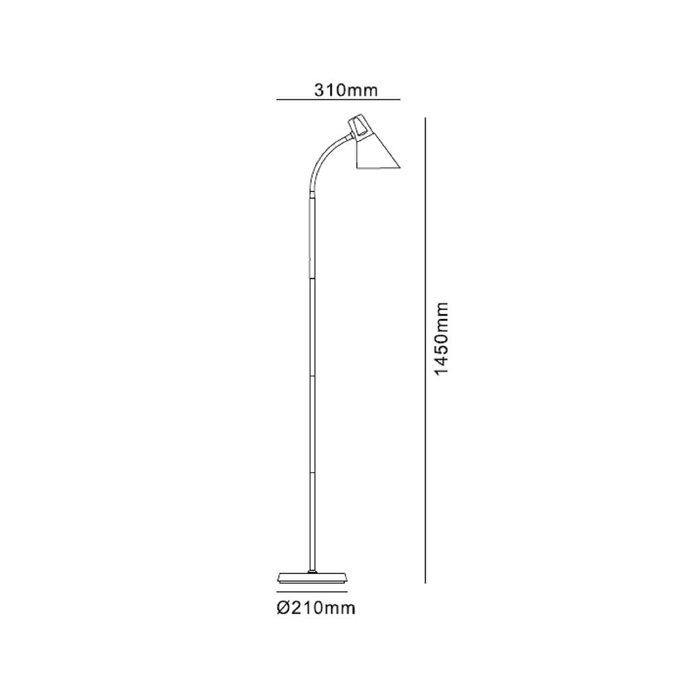 ไฟตั้งพื้น CARINI MT16-1521BK สีดำ 1 หัว