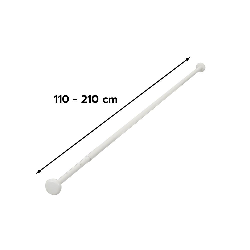 รางเหล็ก ยืดหด HOME LIVING STYLE COLLE 110-210 ซม. สีขาว