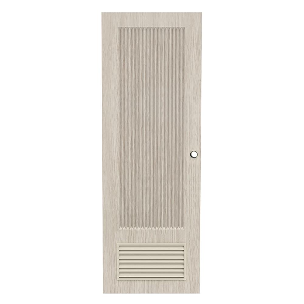 ประตูห้องน้ำ UPVC เจาะลูกบิด AZLE PZL05 70x200 ซม. สี WHITE GRAY_0