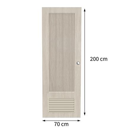 ประตูห้องน้ำ UPVC เจาะลูกบิด AZLE PZL05 70x200 ซม. สี WHITE GRAY_6