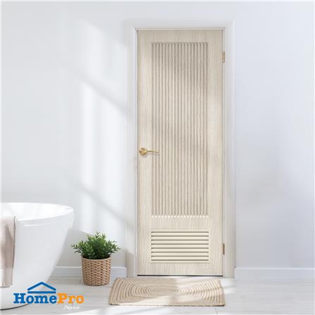 ประตูห้องน้ำ UPVC เจาะลูกบิด AZLE PZL05 70x200 ซม. สี WHITE GRAY_5