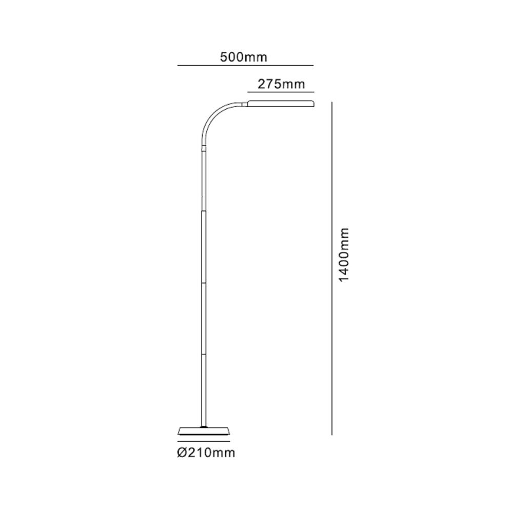ไฟตั้งพื้น LED CARINI MT16-6602 12 วัตต์ สีขาว