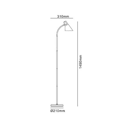 ไฟตั้งพื้น CARINI MT16-1521WH สีขาว 1 หัว_8