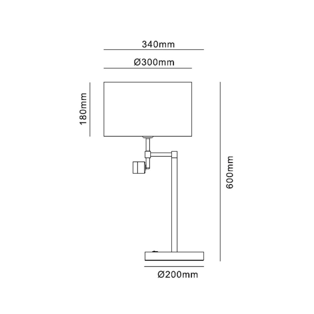 ไฟตั้งโต๊ะ LED CARINI MT15-3682 3 วัตต์ สีขาว/เงิน