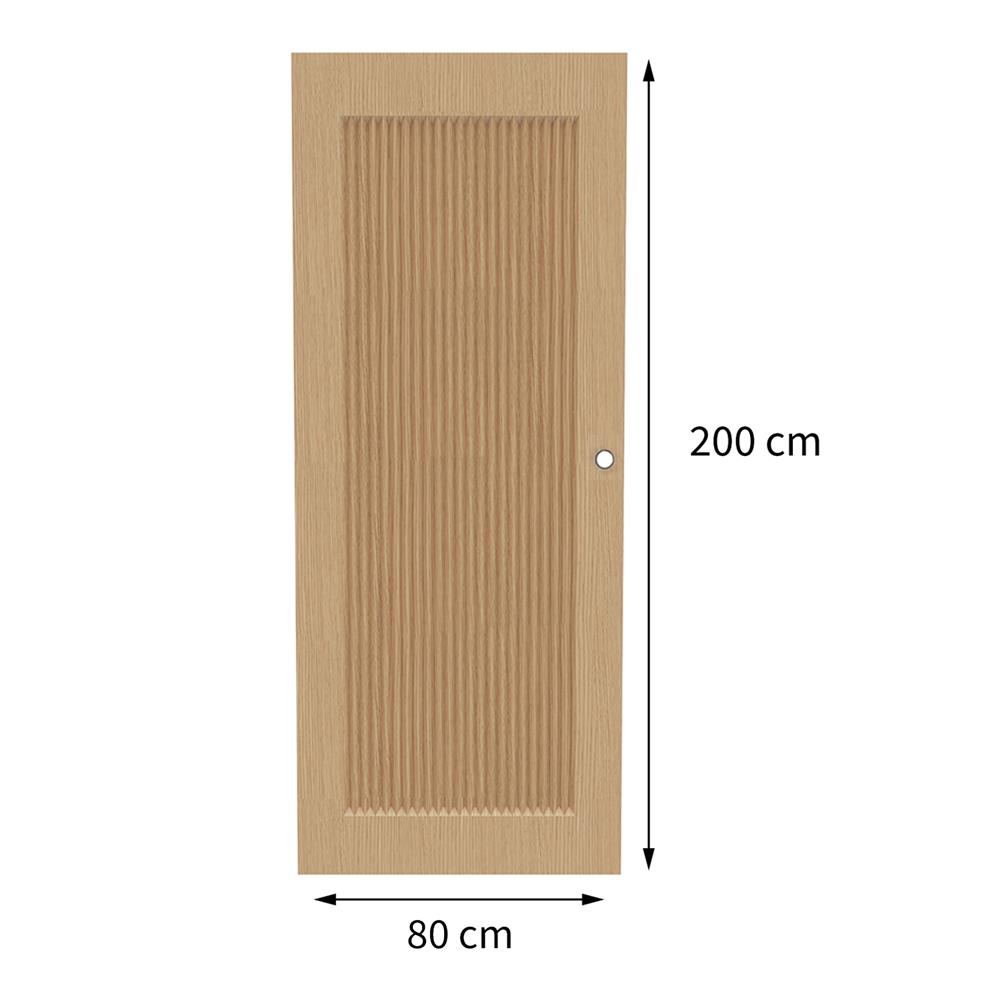 ประตูภายใน UPVC เจาะลูกบิด AZLE PZ05 80x200 ซม. สี NATURAL ASH WOOD