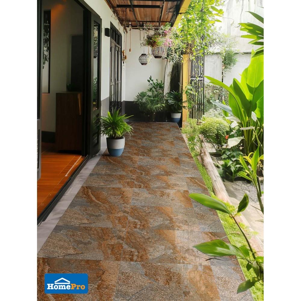 กระเบื้องพื้น 40x60 ซม. TARA รัสติกร็อค น้ำตาล หนา 13 มม. PM 1.2 ตร.ม.
