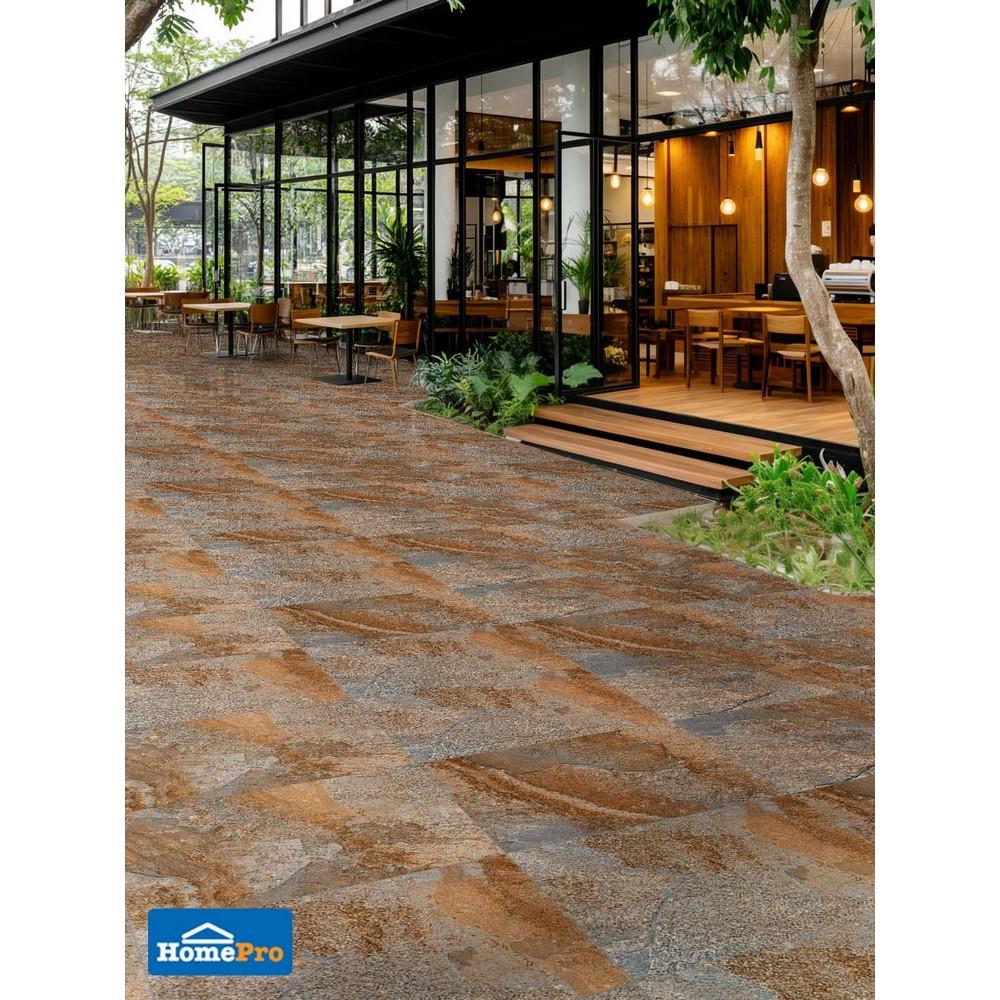กระเบื้องพื้น 40x60 ซม. TARA รัสติกร็อค น้ำตาล หนา 13 มม. PM 1.2 ตร.ม.