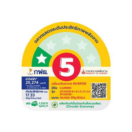 แอร์ผนัง CARRIER 42TVAB033BWI 30000 บีทียู อินเวอร์เตอร์ สีขาว_3