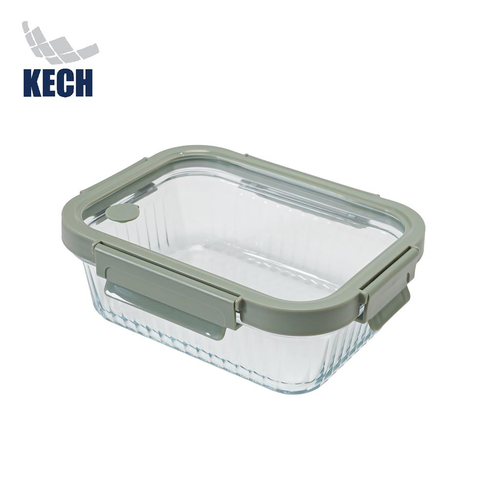 กล่องอาหารแก้วเหลี่ยม KECH RENA 1.05 ลิตร สีเทา_1