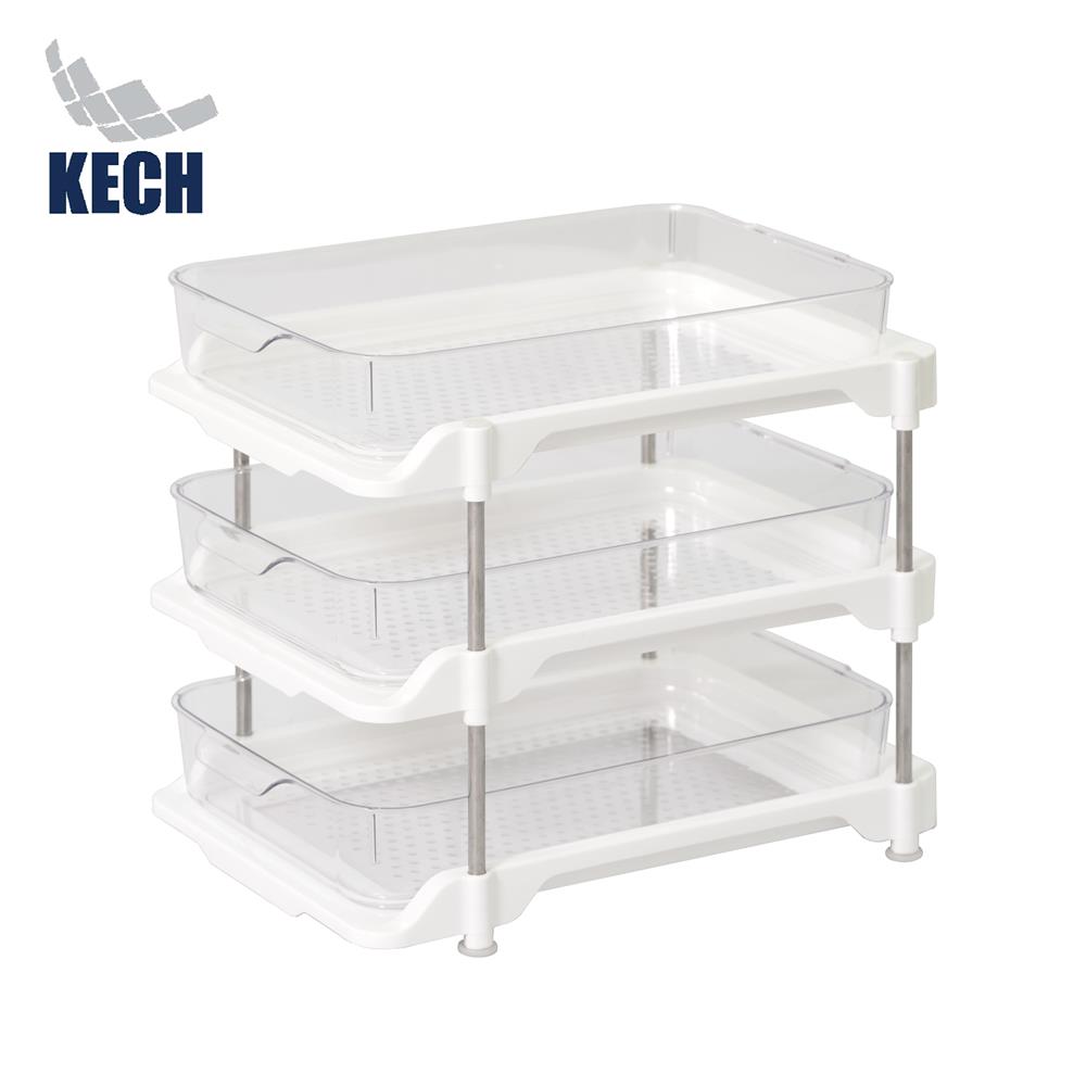 ชั้นวางของพร้อมถาดใส 3 ชั้น KECH BRINK 24X34X28.5 ซม._1