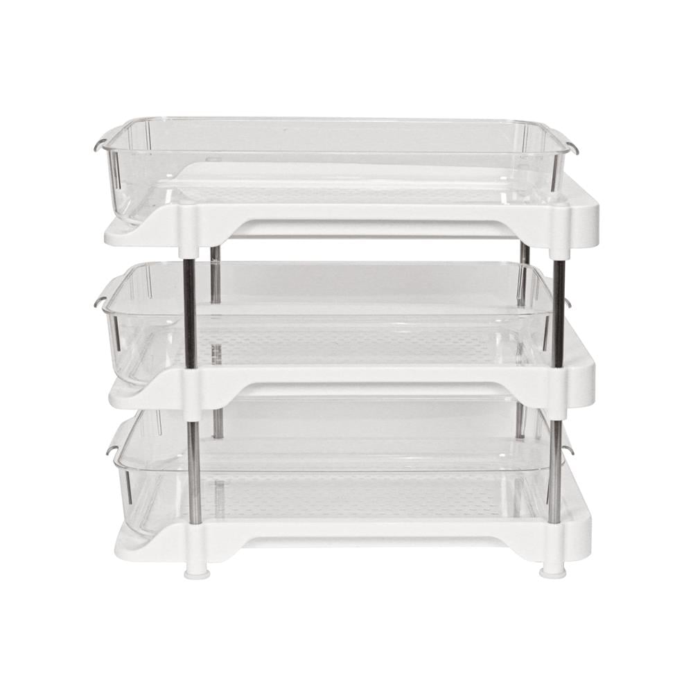 ชั้นวางของพร้อมถาดใส 3 ชั้น KECH BRINK 24X34X28.5 ซม.