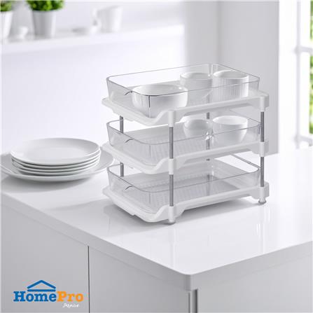 ชั้นวางของพร้อมถาดใส 3 ชั้น KECH BRINK 24X34X28.5 ซม._4