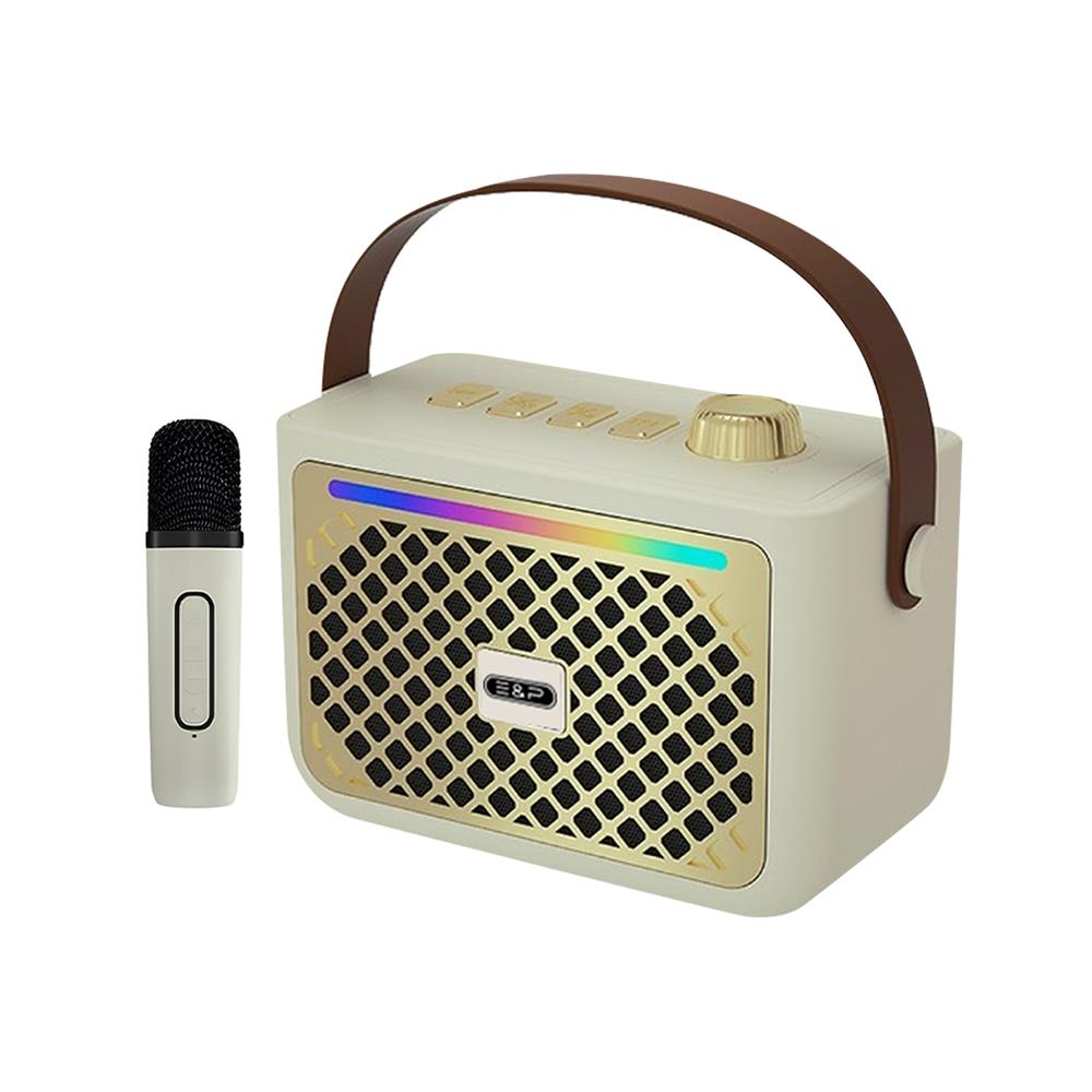 ลำโพงบลูทูธพร้อมไมค์ E&P LILLY สีขาว