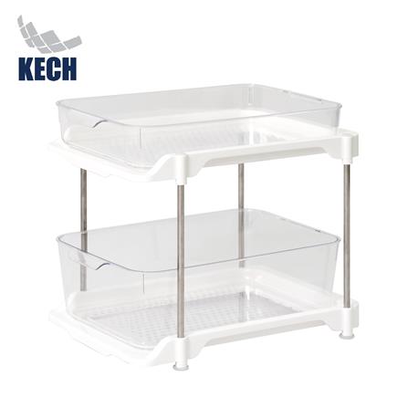 ชั้นวางของพร้อมถาดใส 2 ชั้น KECH BRINK 24X34X28.5 ซม._0