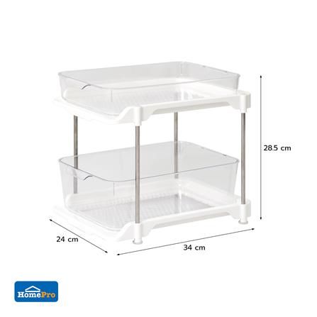 ชั้นวางของพร้อมถาดใส 2 ชั้น KECH BRINK 24X34X28.5 ซม._4