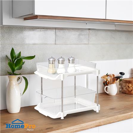 ชั้นวางของพร้อมถาดใส 2 ชั้น KECH BRINK 24X34X28.5 ซม._4