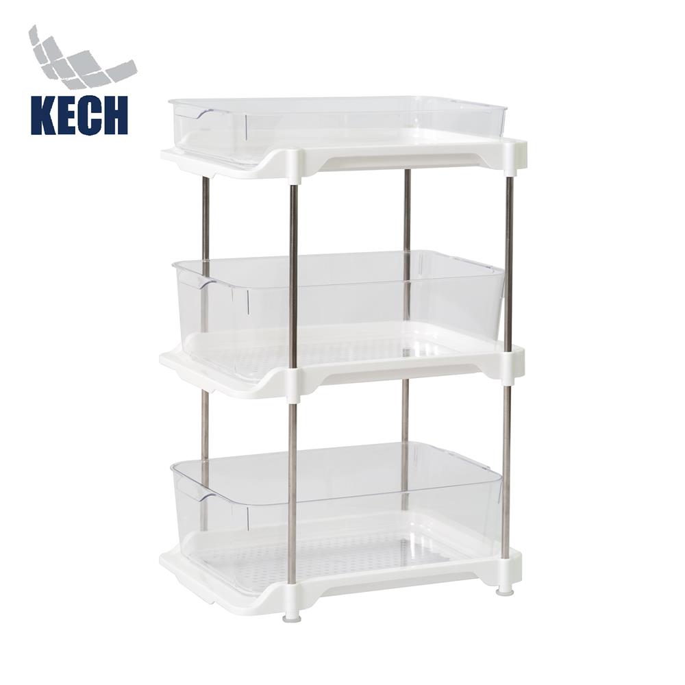 ชั้นวางของพร้อมถาดใส 3 ชั้น KECH BRINK 24X34X50.3 ซม._0