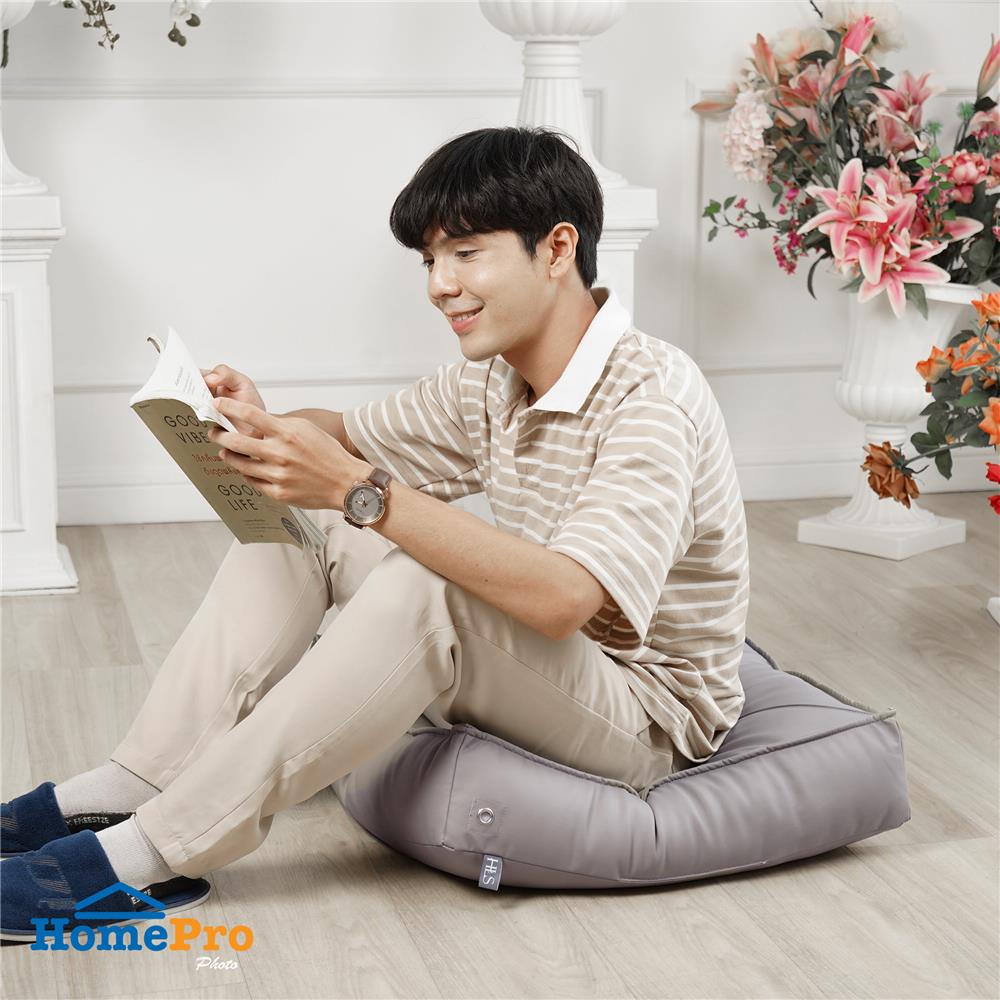 เบาะรองนั่ง HOME LIVING STYLE COLONY 22X22 นิ้ว สีเทา