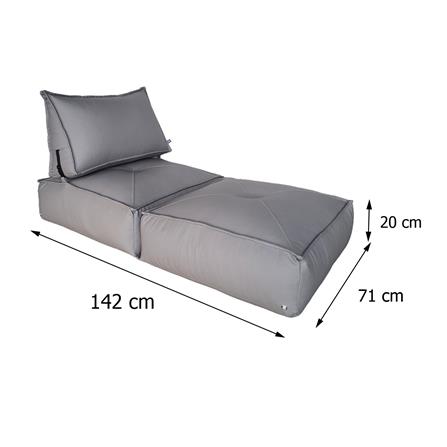 เบาะรองนั่ง HOME LIVING STYLE COLONY 28X56 นิ้ว สีเทา_4