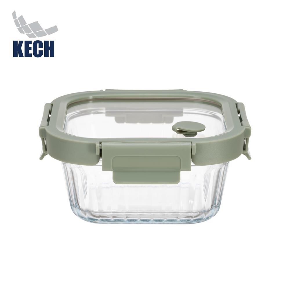 กล่องอาหารแก้วเหลี่ยม KECH RENA 0.8 ลิตร สีเทา_1