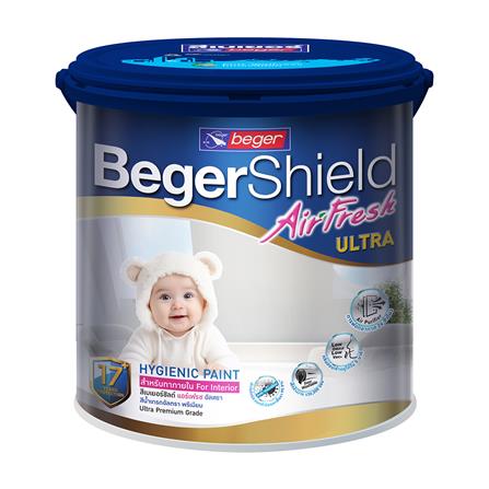 สีน้ำทาภายใน ชนิดกึ่งเงา BEGER BEGERSHIELD AIRFRESH ULTRA สีขาว BASE B 1 แกลลอน_0
