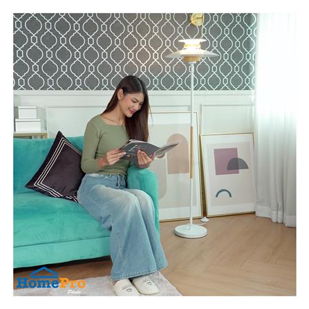 ไฟตั้งพืื้น CARINI F249221 สีขาว/ลายไม้ 1 หัว_4