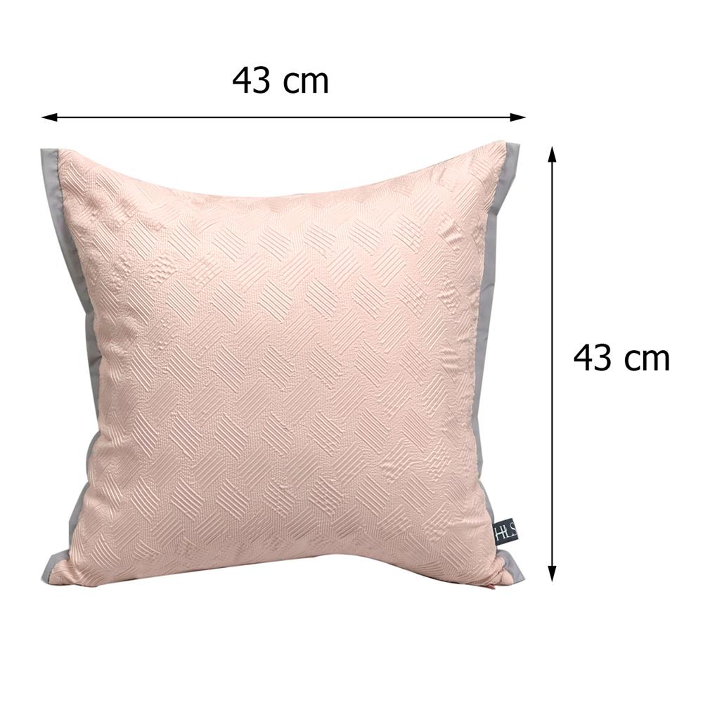 หมอนอิง HOME LIVING STYLE CROSBY 17X17 นิ้ว สีชมพู