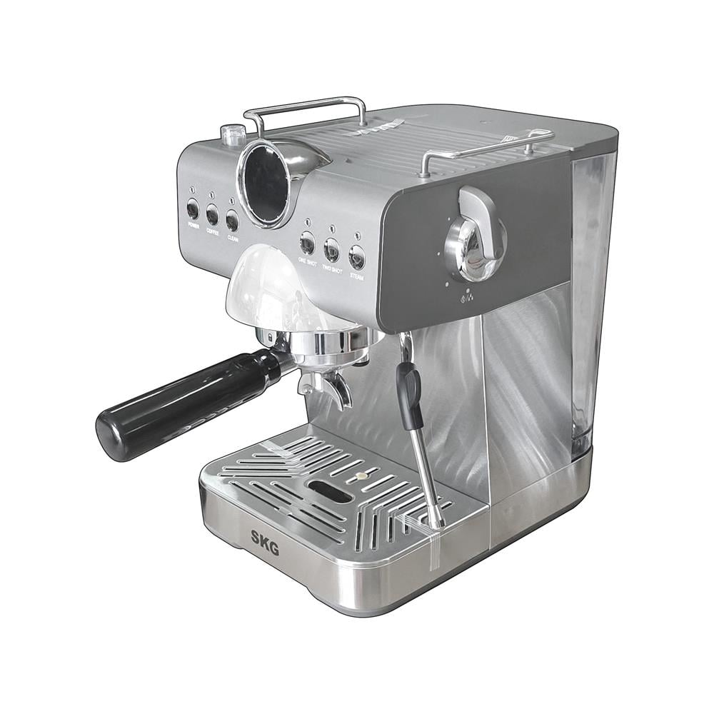 เครื่องชงกาแฟเอสเพรสโซ่ SKG SK-1218-NEW สีเงิน