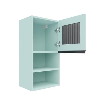 ตู้แขวนเดี่ยวกระจกช่องโล่ง S1 JUPITER JUVENTAS 40x80 ซม. สีเขียว_2