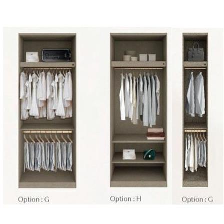 ตู้เสื้อผ้า 5 บานเปิด SB BUILT IN WARDROBE PLUS 59061048 250 ซม. สีน้ำตาล_1