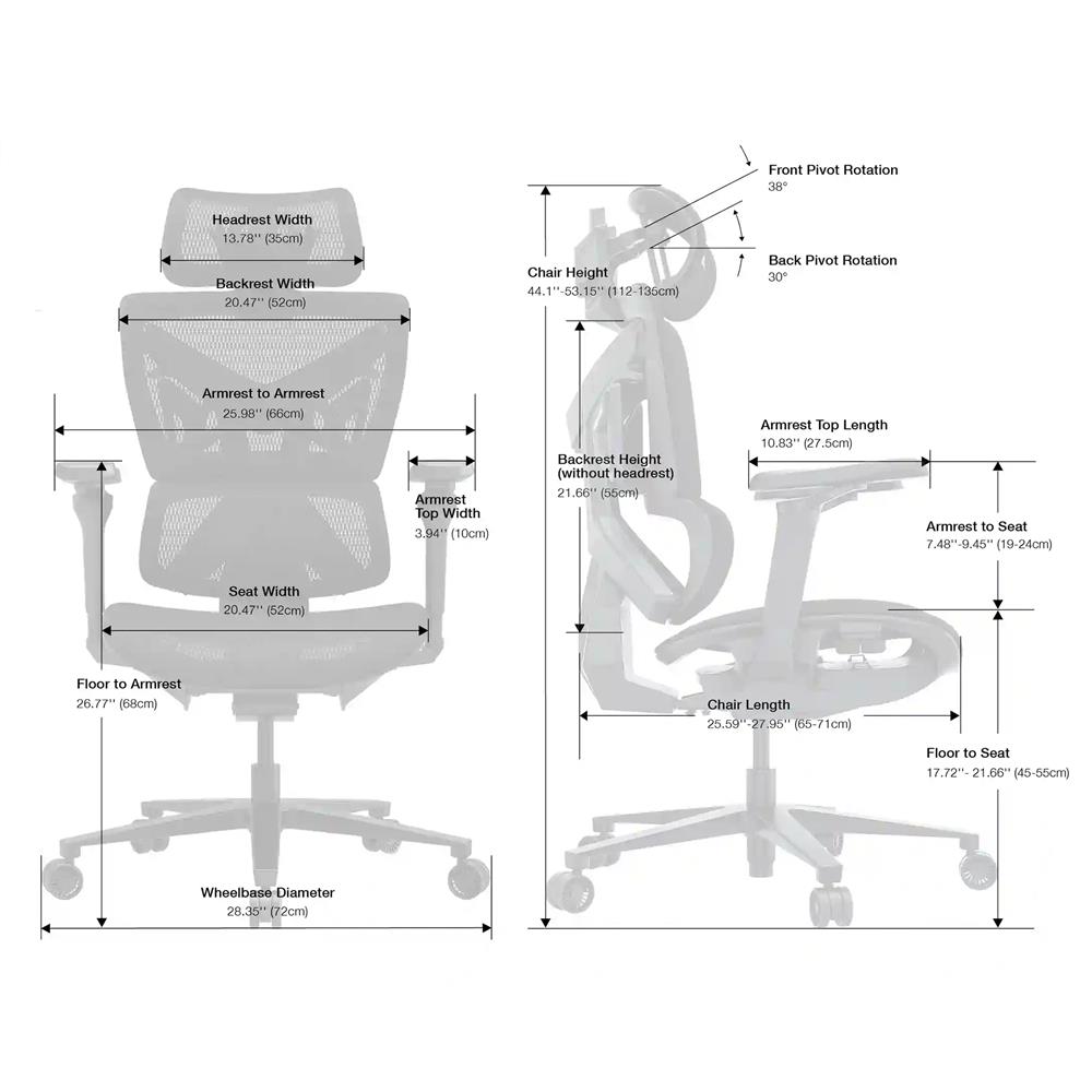 เก้าอี้เกมมิ่ง ANDA SEAT X-AIR PRO AD-WY-01-GGSP-G01 สีเทา