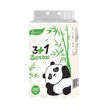 กระดาษอเนกประสงค์ LOVER HANDS BAMBOO 60 แผ่น (แพ็ก 3+1)_0