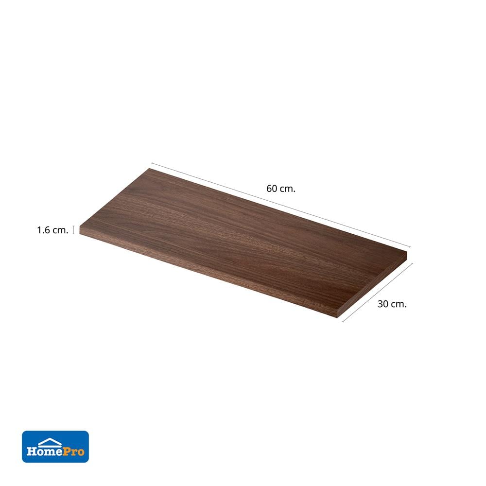 แผ่นชั้นไม้เมลามีน STACKO 60X30X1.6 ซม. โคลัมเบีย วอลนัท