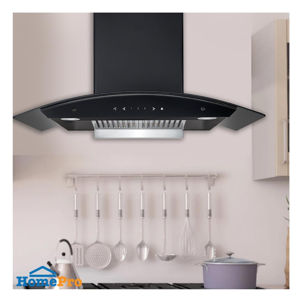 เครื่องดูดควันกระโจม LINEA NCW 90 T30 BLACK 90 ซม.