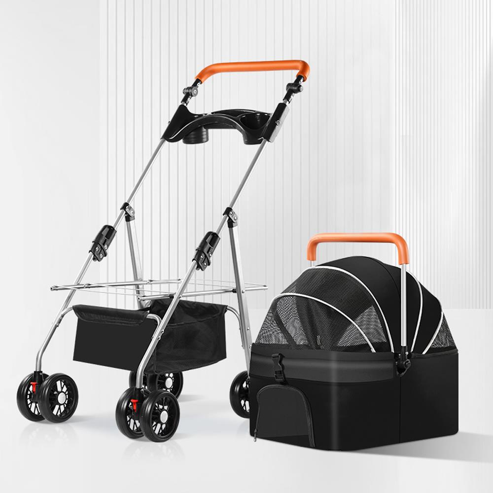 รถเข็นสัตว์เลี้ยง DPETT สีดำ