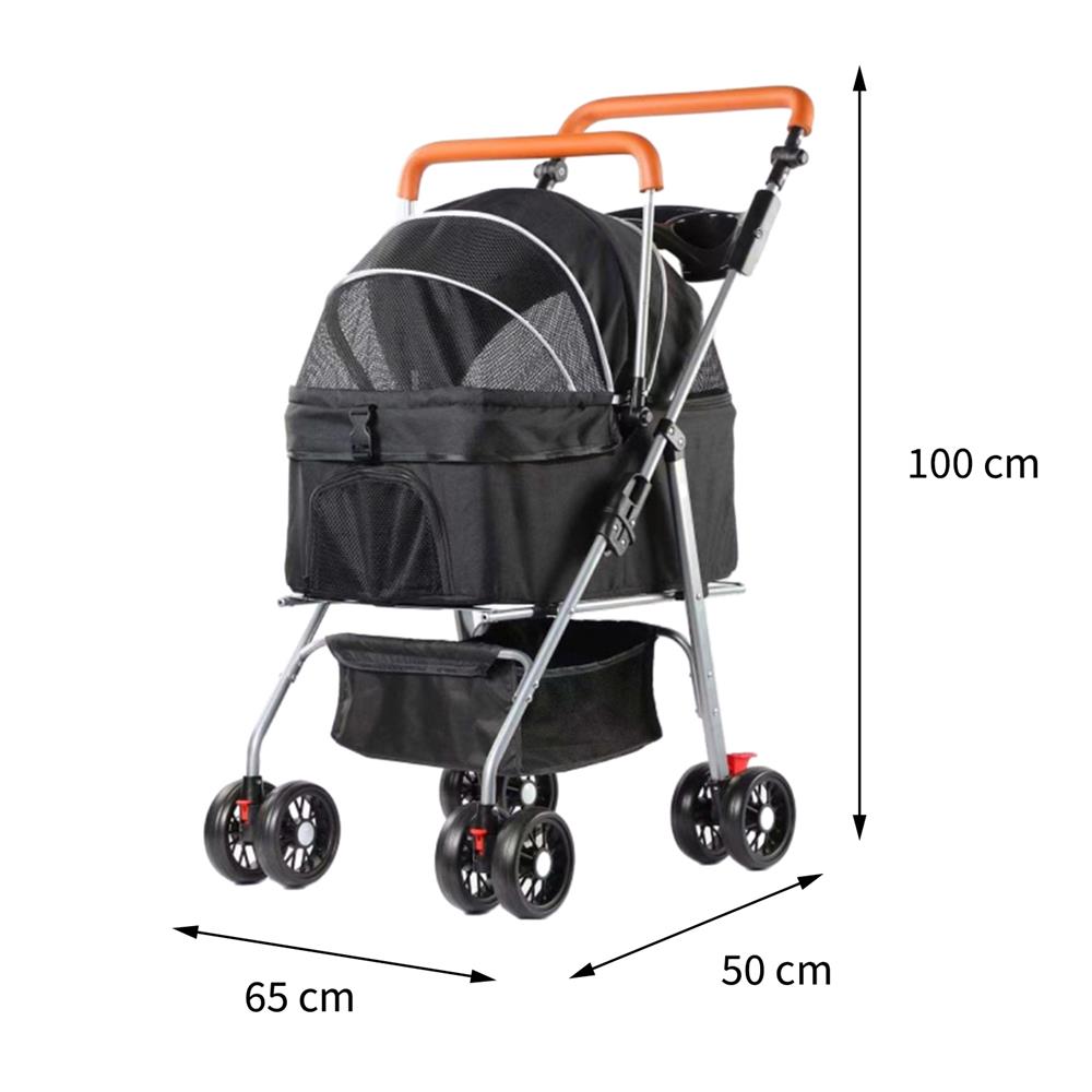 รถเข็นสัตว์เลี้ยง DPETT สีดำ