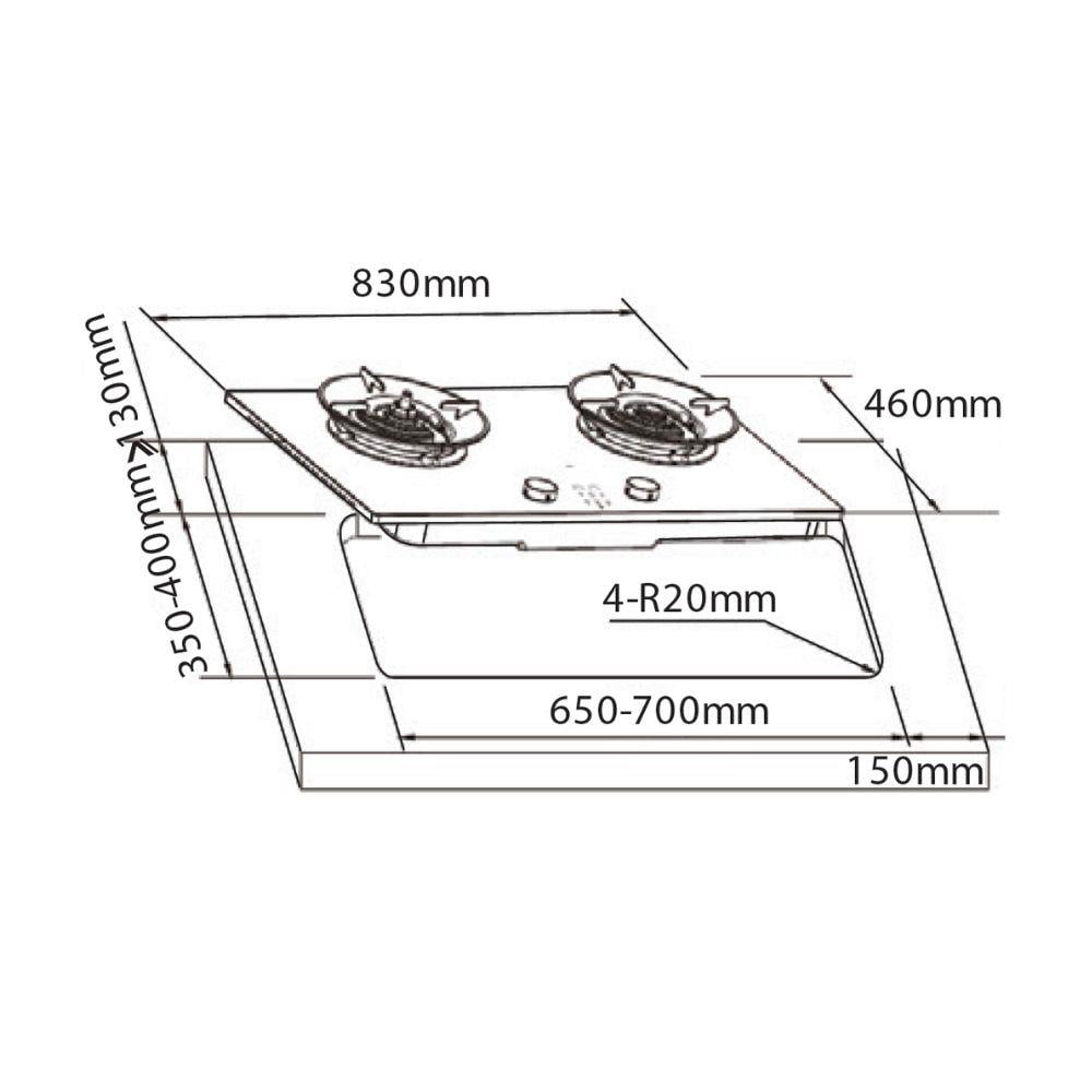 เตาฝังแก๊ส FRANKE FG8268 NX 83 ซม.