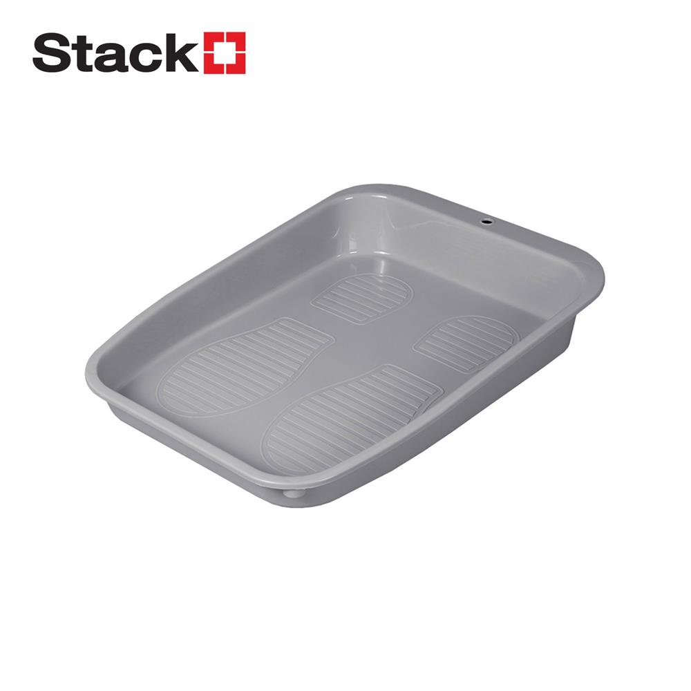 ถาดใส่รองเท้า STACKO KEPT 26.8X36.8X5.7 ซม. สีเทา