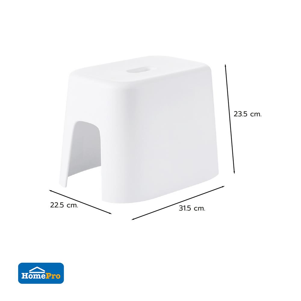 เก้าอี้เหลี่ยมเตี้ย ACCO 31.5X22.5X23.5 ซม. สีขาว