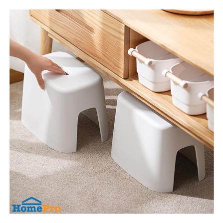 เก้าอี้เหลี่ยมเตี้ย ACCO 31.5X22.5X23.5 ซม. สีขาว_4