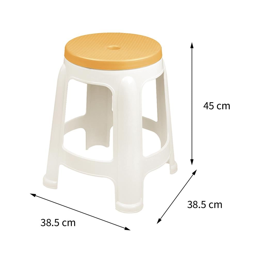 เก้าอี้พลาสติก SPRING BEST CHAIR สีขาว/เหลือง