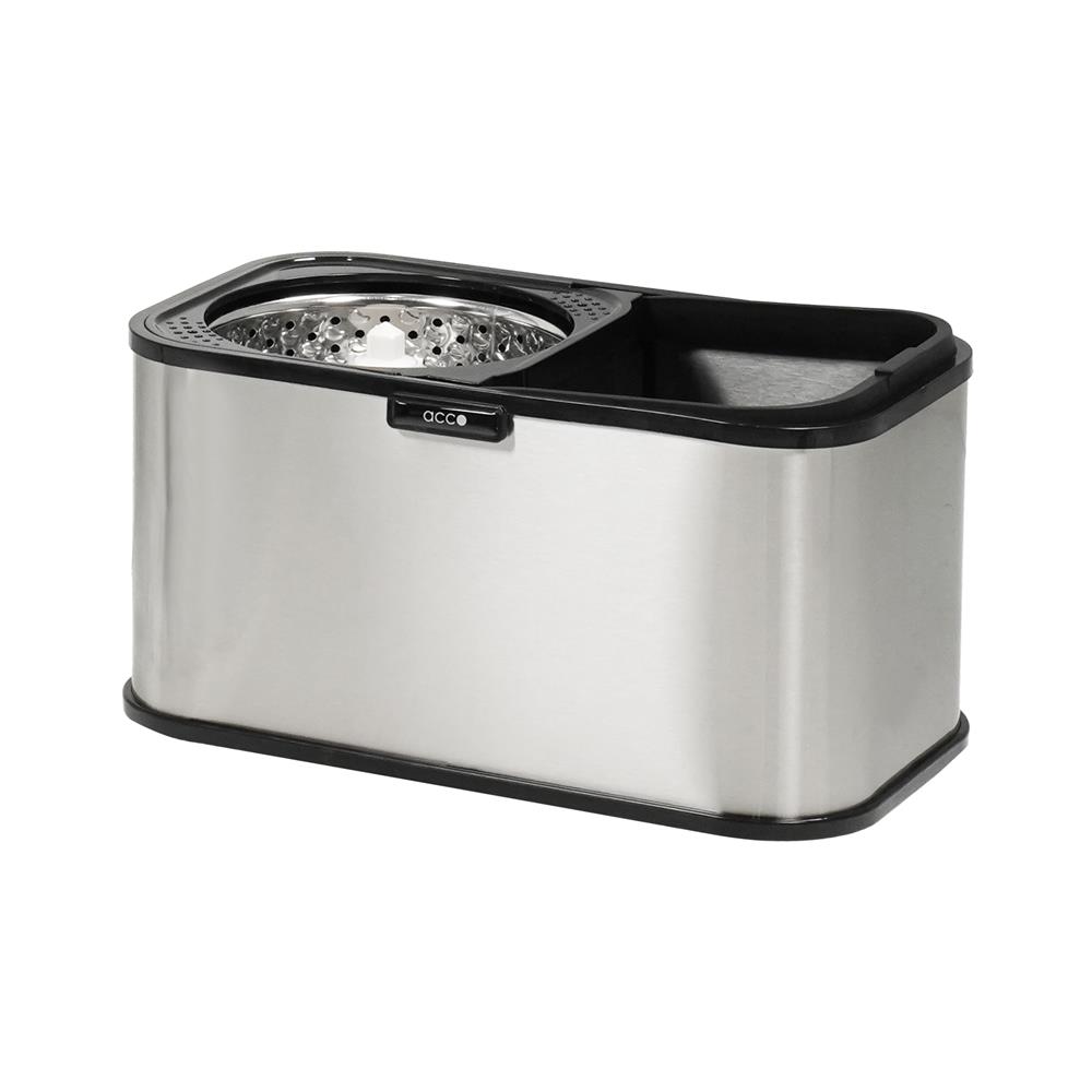 ชุดถังปั่นสเตนเลสพร้อมไม้ม็อบ ACCO LAVISH สีเงิน