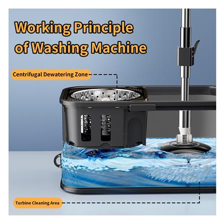 ชุดถังปั่นสเตนเลสพร้อมไม้ม็อบ ACCO LAVISH สีเงิน_6