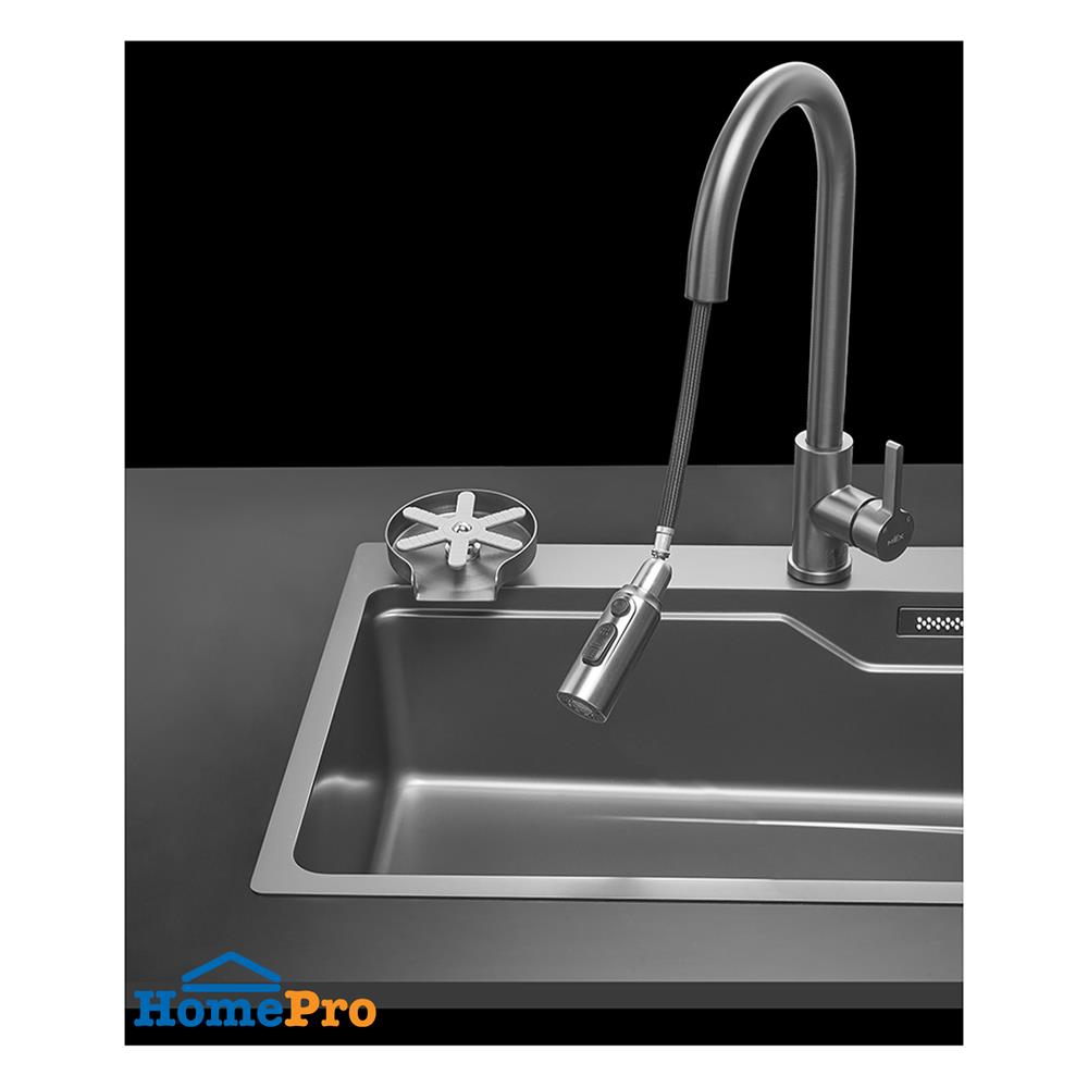 ซิงค์ฝัง 1 หลุม MEX SM761GFGM 76 ซม. สีดำ