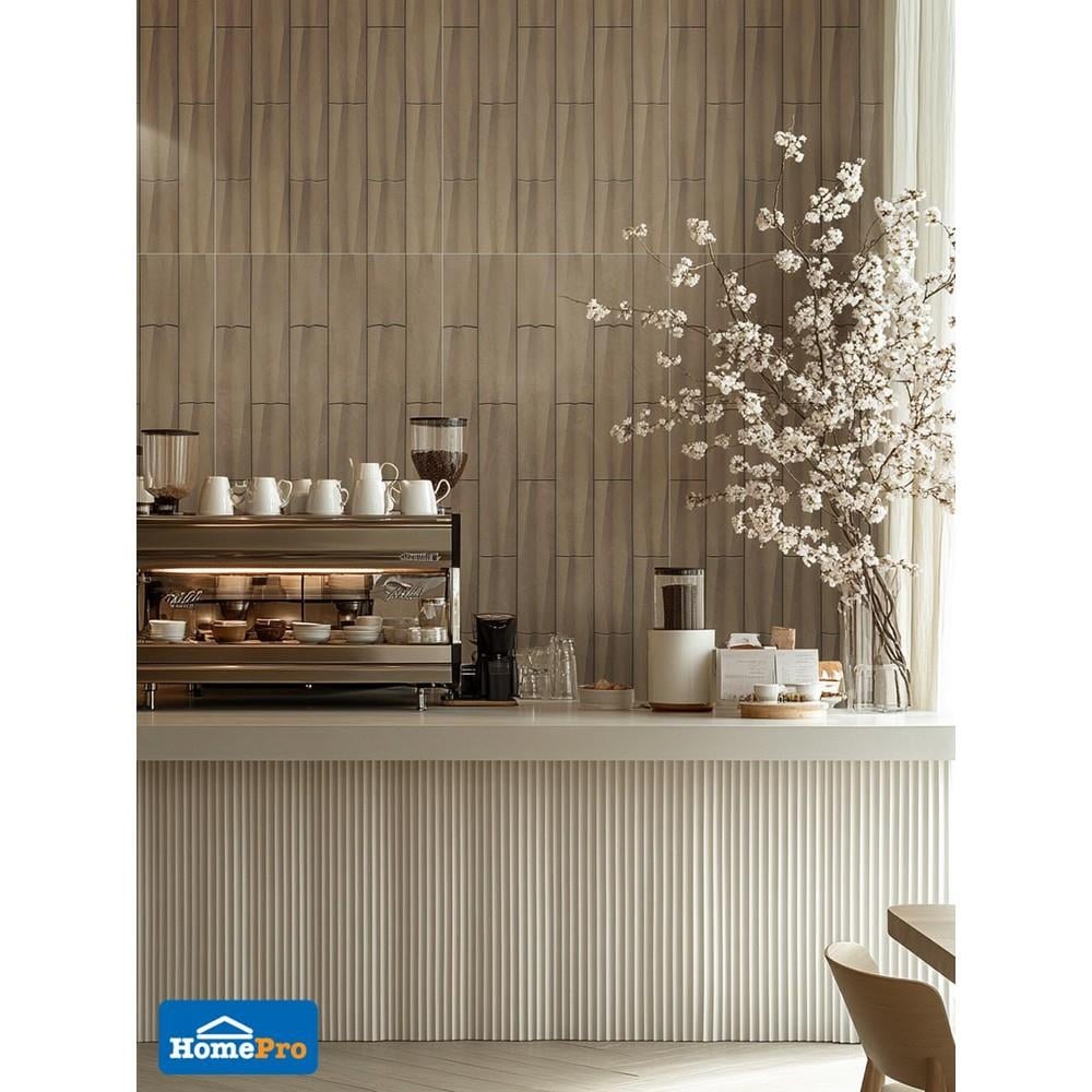 แผ่นตกแต่งผนัง PU 60x120 ซม. TARA BAMBOO BROWN