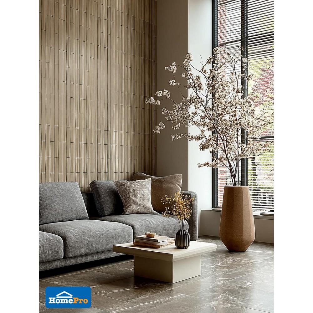 แผ่นตกแต่งผนัง PU 60x120 ซม. TARA BAMBOO BROWN